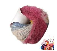 Wool Yarn - 2 x 100 g Acrylic Crochet Thread with Gradient, 5.91 Inch Long Pile Yarn, Ideal for Beginners | Craft Yarn for Embroidery Scarves, Quilting, DIY Projects