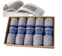 Wool Yarn,Scarf Yarn Soft Alpaca Wool Crochet Thread | Comfortable Breathable Fingering Sock Weight Yarn for Scarves, Hats, Sweaters, Family, Friends