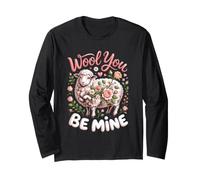 Wool You Be Mine Sheep Lamb Farm Long Sleeve T-Shirt