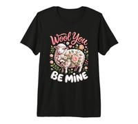 Wool You Be Mine Sheep Lamb Farm Premium T-Shirt