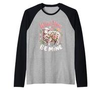 Wool You Be Mine Sheep Lamb Farm Raglan Baseball Tee