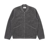 Universal Works Men's Wool Fleece Zip Bomber Grey Marl