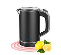 Woolala 0.8L Small Electric Kettle, 600W Fast Boil Stainless Steel Portable Travel Kettle for Boiling Water Double-wall Tea Kettle, Auto-off Dry Protection