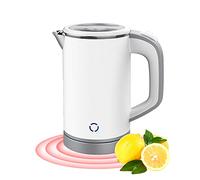 Woolala 0.8L Small Electric Kettle, 600W Fast Boil Stainless Steel Portable Travel Kettle for Boiling Water Double-wall Tea Kettle, Auto-off Dry Protection