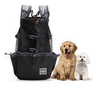Woolala Light Weight Pet Carrier Backpack for Small and Medium Dogs & Cats | Veterinarian Approved Safe Bag for Travel - Easy Take Space Saving in Black/Grey/Blue/Red S-XL