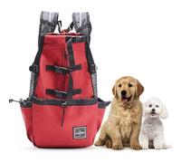 Woolala Light Weight Pet Carrier Backpack for Small and Medium Dogs, Veterinarian Approved Safe Bag for Travel - Easy Take Space Saving - Red XL