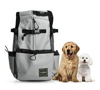 Woolala Light Weight Pet Carrier Backpack for Small and Medium Dogs, Veterinarian Approved Safe Bag for Travel - Easy Take Space Saving - Grey M