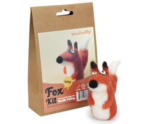 Woolbuddy Needle Felting Kit, Felting Kit for Beginner Adults and Kids, Felt Animal Kit, Handmade, Felting Wool with 2 Felting Needles and Instruction, Adult Craft and Kids Needle Felting Kit (Fox)