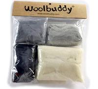Woolbuddy Needle Felting Wool Roving Color, Beautiful Felting Wool, Instruction Teach You How To Mix Color- Great For Arts & Crafts & Easy For Beginners Winter