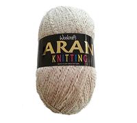 Woolcraft Aran Knitting Yarn 400g with Wool 898 Peat