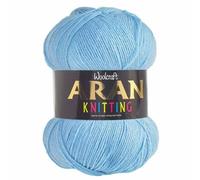 WoolCraft Aran with Wool 400g Knitting & Crochet Yarn, Great Value Acrylic with 25% Wool Yarn, Choose from 43 Shades, 800 Metres, 400g Balls, Single Ball, Powder