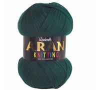 WoolCraft Aran with Wool 400g Knitting & Crochet Yarn, Great Value Acrylic with 25% Wool Yarn, Choose from 43 Shades, 800 Metres, 400g Balls, Pack of 3, Bottle