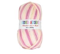 WoolCraft Baby Cakes Blanket in a Ball Aran Knitting & Crochet Yarn, Available in a Selection of Variegated Colours, 100% Acrylic, 636 Metres, 300g Balls, Pack of 3, Sherbert