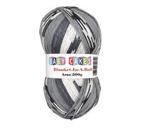 WoolCraft Baby Cakes Blanket in a Ball Aran Knitting & Crochet Yarn, Available in a Selection of Variegated Colours, 100% Acrylic, 636 Metres, 300g Balls, Pack of 10, Liquorice