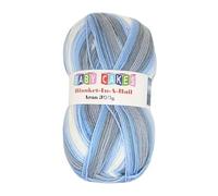 WoolCraft Baby Cakes Blanket in a Ball Aran Knitting & Crochet Yarn, Available in a Selection of Variegated Colours, 100% Acrylic, 636 Metres, 300g Balls, Pack of 5, Blue Moon