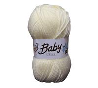 WoolCraft Baby Care DK Knitting & Crochet Yarn, Popular Range of Beautifully Soft Baby Yarn Available in a Selection of Shades, 100% Acrylic, 300 Metres, 100g Balls, Pack of 5, Lemon