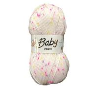 WoolCraft Baby Care Spot Print DK Knitting & Crochet Yarn, Great Value Baby Yarn Available in a Selection of Printed Shades, 100% Acrylic, 300 Metres, 100g Balls, Single Ball, Tutti Fruity