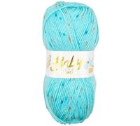 WoolCraft Baby Care Spot Print DK Knitting & Crochet Yarn, Great Value Baby Yarn Available in a Selection of Printed Shades, 100% Acrylic, 300 Metres, 100g Balls, Single Ball, Spearmint