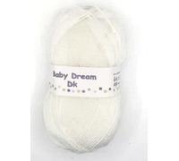 WoolCraft Baby Dream DK Knitting & Crochet Yarn, Beautifully Soft Baby Yarn Available in 9 Pastel Shades, 100% Acrylic, 300 Metres, 100g Balls, Pack of 5, White