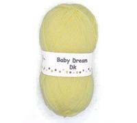 WoolCraft Baby Dream DK Knitting & Crochet Yarn, Beautifully Soft Baby Yarn Available in 9 Pastel Shades, 100% Acrylic, 300 Metres, 100g Balls, Pack of 5, Lemon