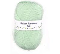 WoolCraft Baby Dream DK Knitting & Crochet Yarn, Beautifully Soft Baby Yarn Available in 9 Pastel Shades, 100% Acrylic, 300 Metres, 100g Balls, Pack of 10, Mint