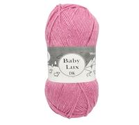 WoolCraft Baby Lux DK Knitting & Crochet Yarn, Great Value Yarn Available in Solid Colours and Prints, 60% Bamboo & 40% Polyamide, 250 Metres, 100g Balls, Single Ball, Fondant