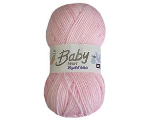 Woolcraft Baby Print Sparkle 100g 1656 Pink