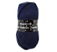 Woolcraft Chunky Wool/Yarn 100g, 20 Colours (Navy Blue 117)