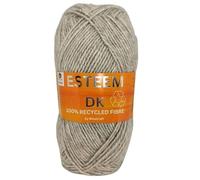 WoolCraft Esteem DK Knitting & Crochet Yarn, Great Value Recycled Yarn Available in Bright, Vibrant Colours, Soft and Smooth Yarm, 280 Metres, 100g Balls, Pack of 5, Silver Twist