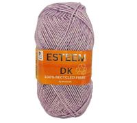 WoolCraft Esteem DK Knitting & Crochet Yarn, Great Value Recycled Yarn Available in Bright, Vibrant Colours, Soft and Smooth Yarm, 280 Metres, 100g Balls, Pack of 5, Lilac Twist
