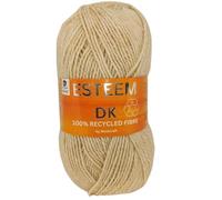 WoolCraft Esteem DK Knitting & Crochet Yarn, Great Value Recycled Yarn Available in Bright, Vibrant Colours, Soft and Smooth Yarm, 280 Metres, 100g Balls, Pack of 3, Oatmeal Twist