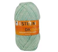 WoolCraft Esteem DK Knitting & Crochet Yarn, Great Value Recycled Yarn Available in Bright, Vibrant Colours, Soft and Smooth Yarm, 280 Metres, 100g Balls, Pack of 5, Mint Twist