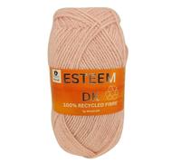 WoolCraft Esteem DK Knitting & Crochet Yarn, Great Value Recycled Yarn Available in Bright, Vibrant Colours, Soft and Smooth Yarm, 280 Metres, 100g Balls, Single Ball, Petal Twist