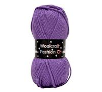 WoolCraft Fashion Chunky Knitting & Crochet Yarn, Great Value Yarn with 27 Colour Combinations in The Range, 100% Acrylic, 150 Metres, 100g Balls, Pack of 10, Violet