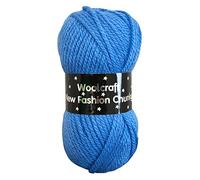 WoolCraft Fashion Chunky Knitting & Crochet Yarn, Great Value Yarn with 27 Colour Combinations in The Range, 100% Acrylic, 150 Metres, 100g Balls, Single Ball, Saxe