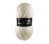 WoolCraft Fashion Chunky Knitting & Crochet Yarn, Great Value Yarn with 27 Colour Combinations in The Range, 100% Acrylic, 150 Metres, 100g Balls, Pack of 5, White