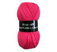 WoolCraft Fashion Chunky Knitting & Crochet Yarn, Great Value Yarn with 27 Colour Combinations in The Range, 100% Acrylic, 150 Metres, 100g Balls, Pack of 3, Lipstick