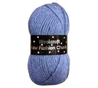 WoolCraft Fashion Chunky Knitting & Crochet Yarn, Great Value Yarn with 27 Colour Combinations in The Range, 100% Acrylic, 150 Metres, 100g Balls, Pack of 3, Denim