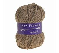 WoolCraft Fashion Super Chunky Knitting & Crochet Yarn, Great Value Yarn with 14 Shades in The Range, 100% Acrylic, 82 Metres, 100g Balls, Single Ball, Walnut
