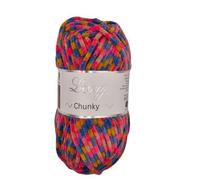 Woolcraft Luxury Chunky Chenille Knitting & Crochet Yarn, 10 Self-Striping Shades in The Range, 100% Soft Polyester, 120 Metres, 100g Balls, Single Ball, Iris
