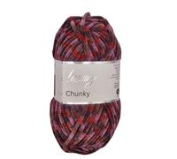 Woolcraft Luxury Chunky Chenille Knitting & Crochet Yarn, 10 Self-Striping Shades in The Range, 100% Soft Polyester, 120 Metres, 100g Balls, Single Ball, Alyssa
