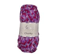 Woolcraft Luxury Chunky Chenille Knitting & Crochet Yarn, 10 Self-Striping Shades in The Range, 100% Soft Polyester, 120 Metres, 100g Balls, Single Ball, Aster