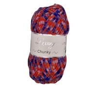 Woolcraft Luxury Chunky Chenille Knitting & Crochet Yarn, 10 Self-Striping Shades in The Range, 100% Soft Polyester, 120 Metres, 100g Balls, Single Ball, Jasmine