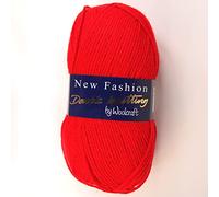 Woolcraft New Fashoin DK Knitting Yarn/Wool - 100g Double Knit Ball -78 Shades (Cardinal - 132)