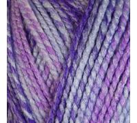 WoolCraft Pebble Chunky Knitting & Crochet Yarn, Great Value Yarn with 36 Colour Combinations in The Range, 100% Acrylic, 320 Metres, 200g Balls, Pack of 5, Lilac Twist