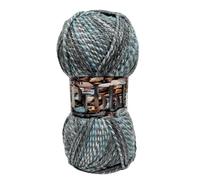 WoolCraft Pebble Chunky Knitting & Crochet Yarn, Great Value Yarn with 36 Colour Combinations in The Range, 100% Acrylic, 320 Metres, 200g Balls, Pack of 3, Indigo Mist
