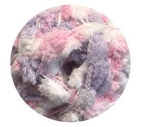 WoolCraft Pom Pom Knitting & Crochet Yarn, Popular Super Soft Baby Yarn Available in a Selection of Prints and Pastel Shades, 100% Polyester, 100 Metres, 200g Balls, Pack of 10, Candy Floss