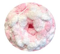 WoolCraft Pom Pom Knitting & Crochet Yarn, Popular Super Soft Baby Yarn Available in a Selection of Prints and Pastel Shades, 100% Polyester, 100 Metres, 200g Balls, Pack of 3, Pink White