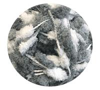 WoolCraft Pom Pom Knitting & Crochet Yarn, Popular Super Soft Baby Yarn Available in a Selection of Prints and Pastel Shades, 100% Polyester, 100 Metres, 200g Balls, Pack of 10, Grey White