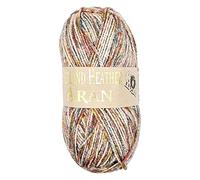 Woolcraft Shetland Heather Aran Crochet Yarn, Wool Acrylic Blend Knitting Wool for Sweaters, Hats, Mittens, Scarves & Cowls - 100g Ball - 004 Heather - Single (1 Ball)